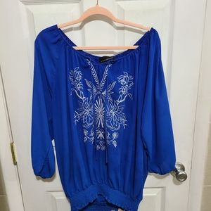 Embroidered top by Lane Bryant